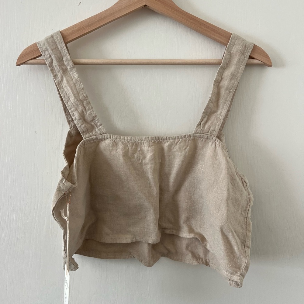 Mate the Label Linen Crop Tank NWT - Picture 6 of 6